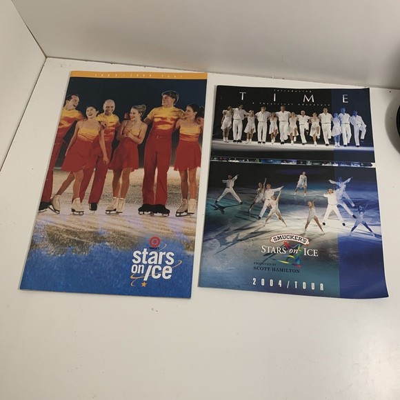 Vintage 1999-2000 / 2004 - 05 Smuckers Target Stars On Ice Souvenir Program Lot - Picture 1 of 8
